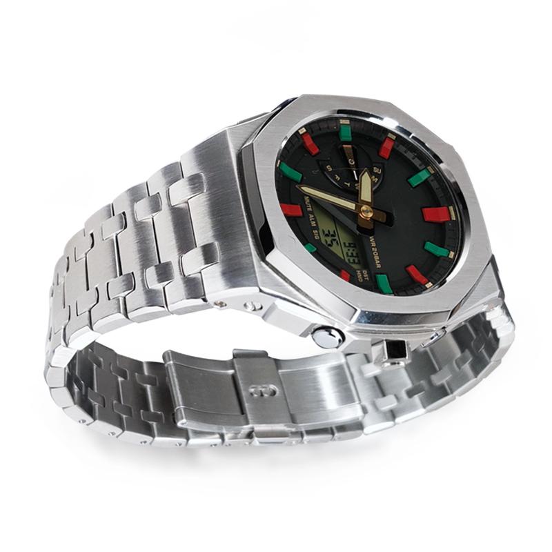GA2100 Modified Kit For Casio G-SHOCK GA-2100 GA-2110 GA-B2100 men Solid Stainless Steel Watch Case Strap Metal replace Bracelet