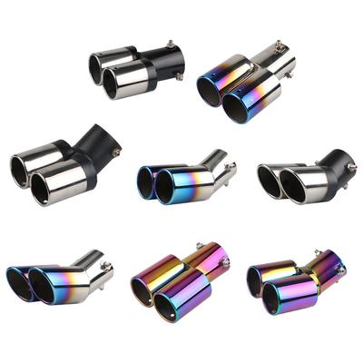 Universal Car Exhaust Muffler Tip Auto Liner Silencer Vehicle Fitting