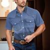 Men'S Fashionable Lapel And Shoulder Length Short Sleeved Casual Top