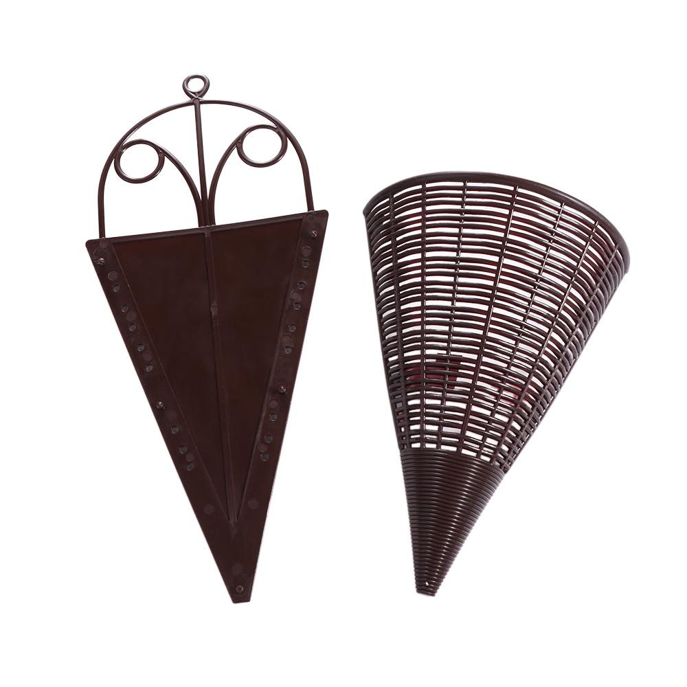 Plastic Imitation Rattan Hanging Flower Basket Simulation Flower Vase Pot Indoor Decoration