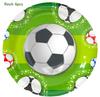 Golden World Football Soccer Kids Birthday Party Decoration Plates Straw Bunting Loot Bag Tablecloth Soccer Party Supplies