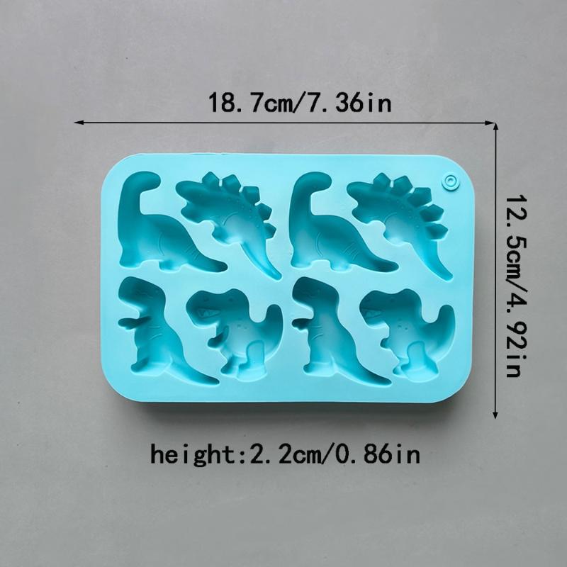 Dinosaur Food Grade Silicone Molds 8-Cavity Chocolate Hard Candy Ice Cubes Silicone Mold For Diy Chocolate,Candy,Jelly