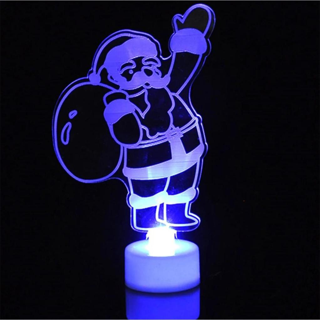 2025 LED Mini Night Lights Colorful Flashing Light Snowman Lamp Christmas Ornament Birthday Party New Year's Decor Festive Light