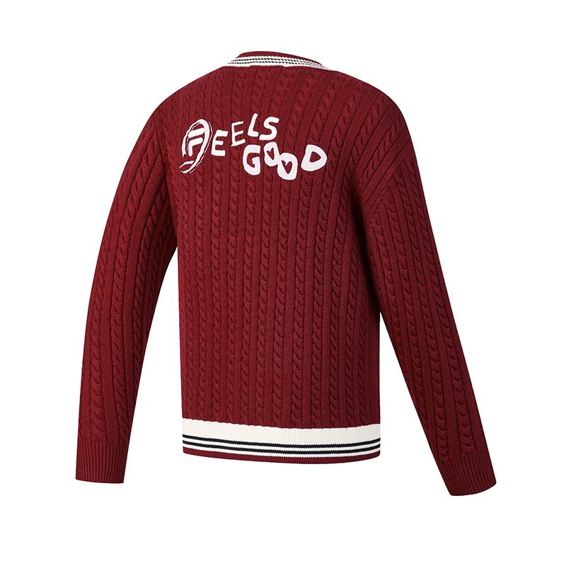 Fila Tennis Fashion Minimalist Classic Retro Sports College Style Casual Versatile Comfortable Knitted Loose Sweater Unisex Sweater A11U613401FRD