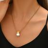 inlaid pearl jewelry, niche high-end light luxury necklace for women, versatile high-end geometric necklace for women