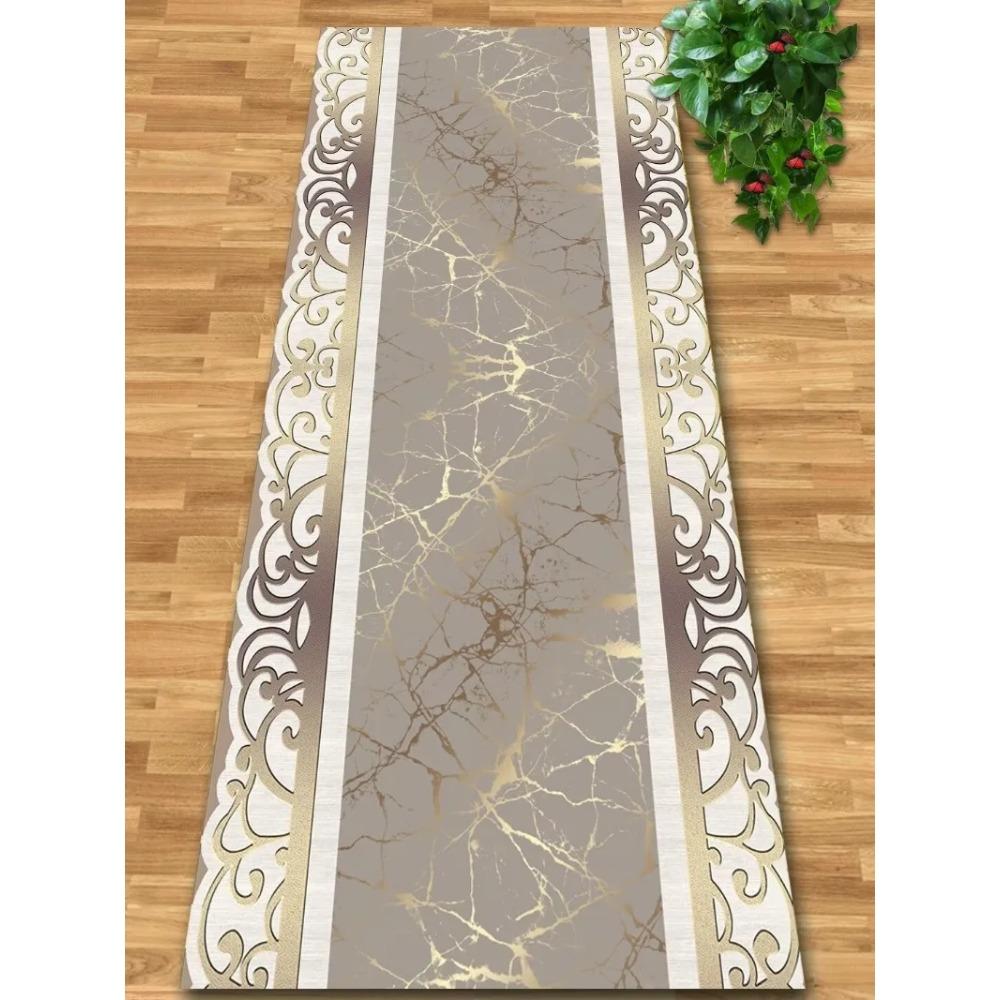 Luxury Gold Hall Corridor Carpet High End Hotel Lobby Decoration Entryway Carpets Non-slip Carpet Runner Customizable Aisle Rug