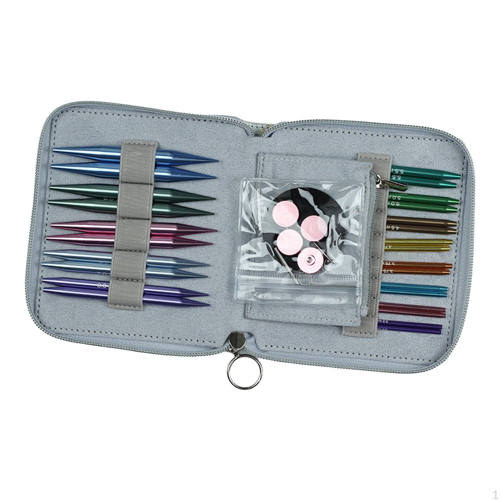 

Circular Knitting Set Crocheting Portable with Storage Bag DIY Round Accessories for