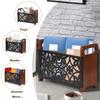 Space Saving Floor Standing Magazine Holder and Book Organizer Wooden Construction Multifunctional for Daily Items