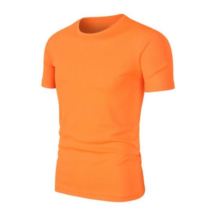 Solid Color Men's Short Sleeve Slim Fit Quick-Drying Gym Tee Shirt Daily Wear Fitness T-shirt Casual Sports Round Neck
