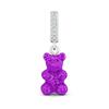 [CRYSTAL HAZE]BEAR-MAGENTA-PAVE CONNECTOR Silver Charm
