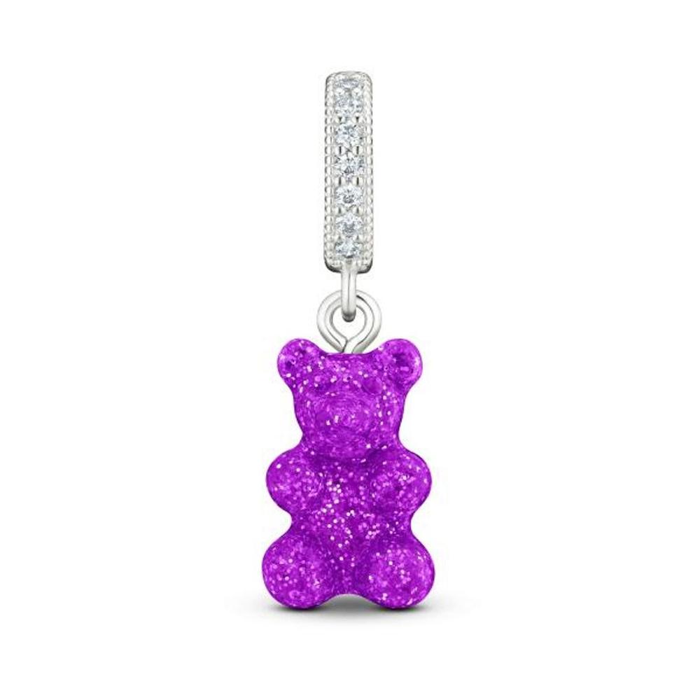 

[CRYSTAL HAZE]BEAR-MAGENTA-PAVE CONNECTOR Silver Charm NOSTALGIA BEAR-MAGENTA-PAVE CONNECTOR SILVER
