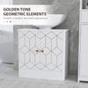 Under Sink Bathroom Cabinet, Under Sink Cabinet with Adjustable Shelf and Open Compartment for Basin with or without Pedestal, 60 x 30 x 60cm, White