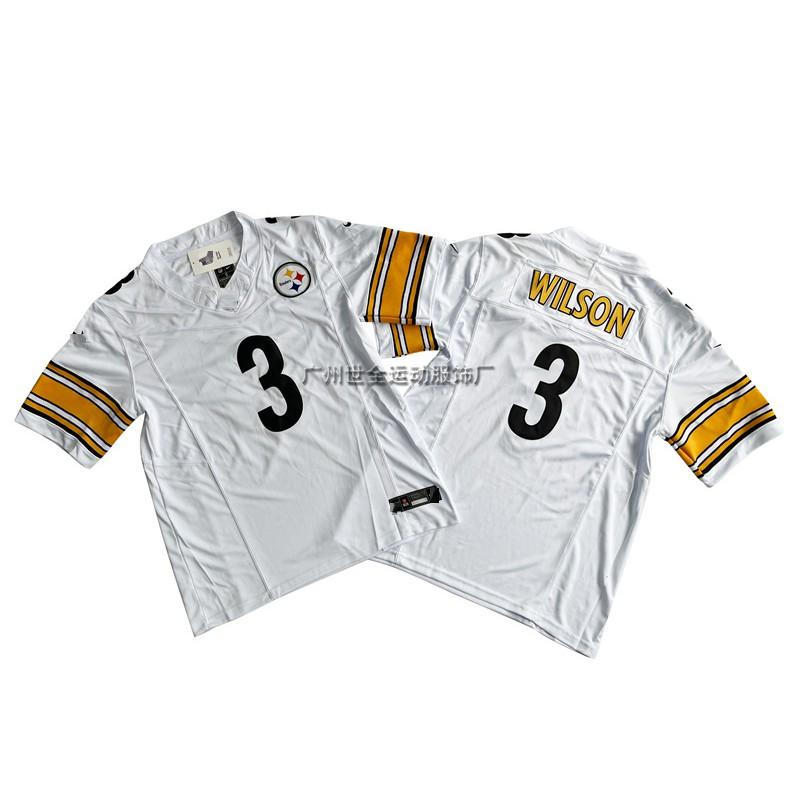 Pittsburgh Steelers Camiseta de Fan Legacy para Hombre Mezcla de Algodón Bordada Uniforme de Fútbol Rugby Deportes