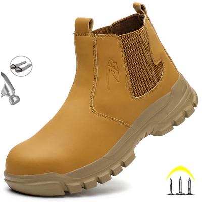 Vanntette Sikkerhetsarbeidssko For Menn Ståltåhette Lettvektige Uknuselige Industri Chelsea Boots Punkteringssikkert Fottøy