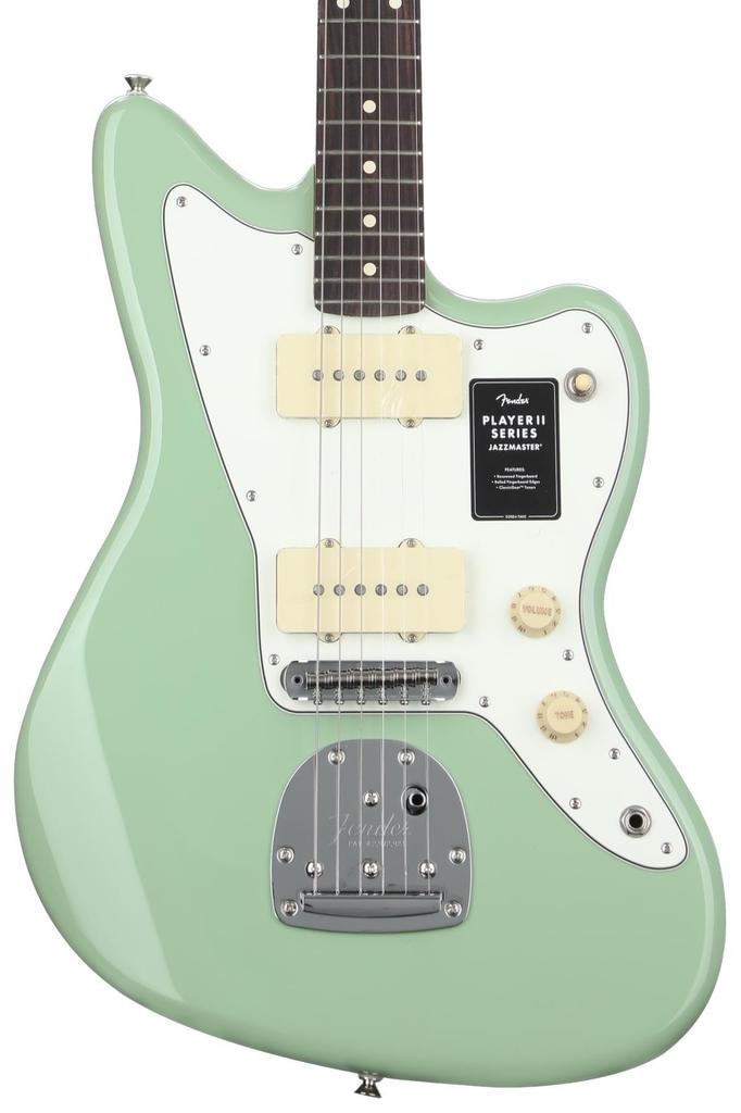 Fender Player II Electric Rosewood Bříza Včetně měkkého pouzdra Kytara Jazzmaster®, Hmatník, Zelená,