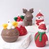 DIY Vánoční svíčka Silikonová forma 3D Vánoční sněhulák Los Zvonek Ponožky Vonný sádrový pryskyřičný odlitek Slavnostní párty dekorace Řemeslný dárek