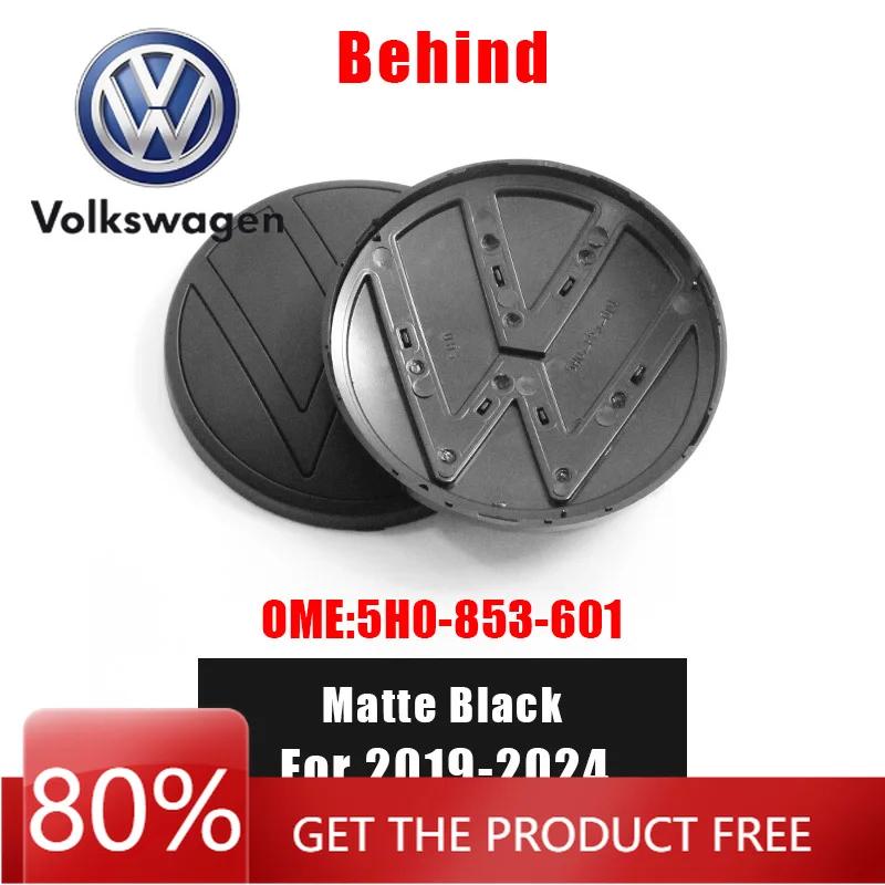 W29For VOLKSWAGEN 1Pc For Volkswagen Polo 2019-2024 139mm 110mm 5H0853601D VW Car Logo Emblem Hood Front And Rear Tail Mark Rear B
