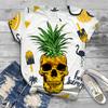 Summer Round Neck Funny Kull Pattern 3D Print Top Fashionable Casual Short Sleeved Men's T-shirts