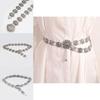 Feminine Metal Waist Chain With Vintage Floral Carving For Traditional Dance And Ethnic Style