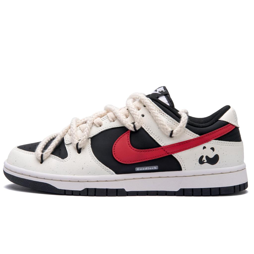 Nike Dunk Panda Strawberry Slip Resistant Abrasion Resistant Low Top Skateboard Shoes Women's Red DD1503-101(Team62-)