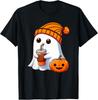 Halloween Costume Ghost Drinking Pumpkin Men Women Girls T-Shirt Unisex T-Shirt