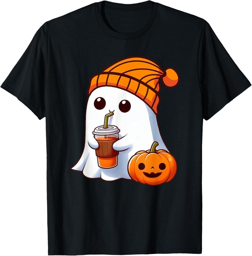Halloween Costume Ghost drinking pumpkin Men Women girls T-Shirt Unisex T-Shirt XL