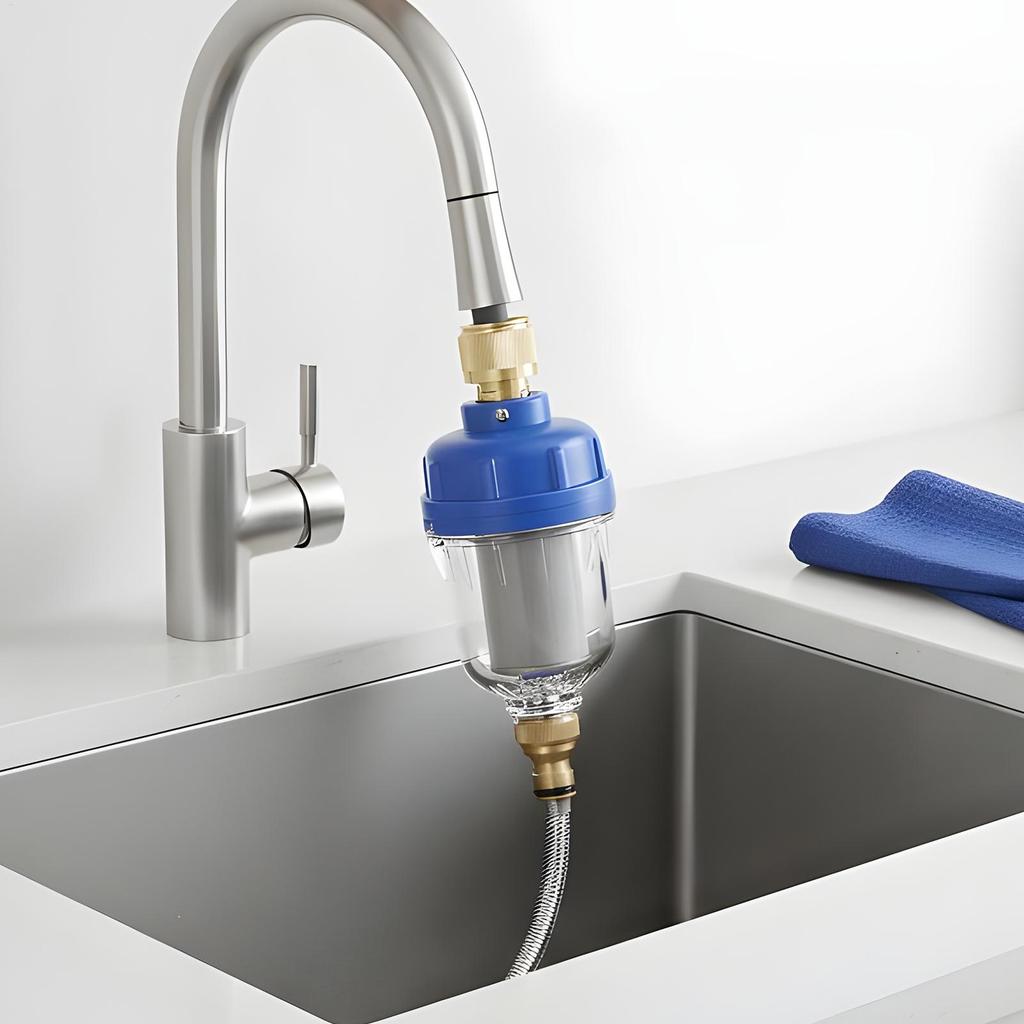 RV Water Tank Water Filter Outdoor Faucet Impurity Filter Trailer Water Purifier Hose Adaper Joint Filter For 4 points Interface