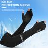 1 Pair Cooling Arm Sleeves With Thumb Hole Summer Sports Thin Ice Silk Sunscreen Arm Covers  Hand Protector