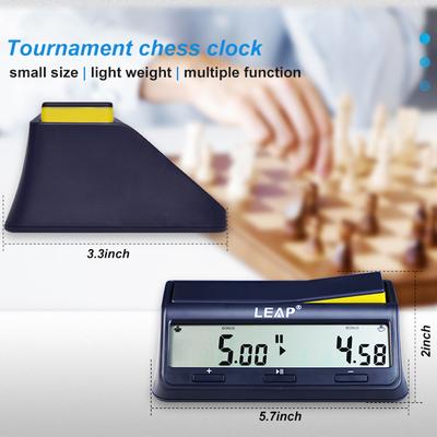 Orologio da scacchi LEAP Timer da scacchi digitale Conteggio su/giù con funzione di ritardo bonus e allarme per