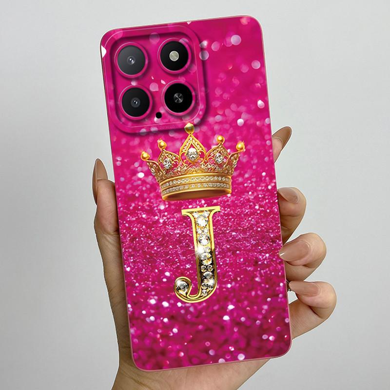 Casing For Honor X5b 2024 Phone Case Crown Letters Silicone Soft Full Protective Back Cover For HonorX5b X 5b+ Plus Coque Fundas
