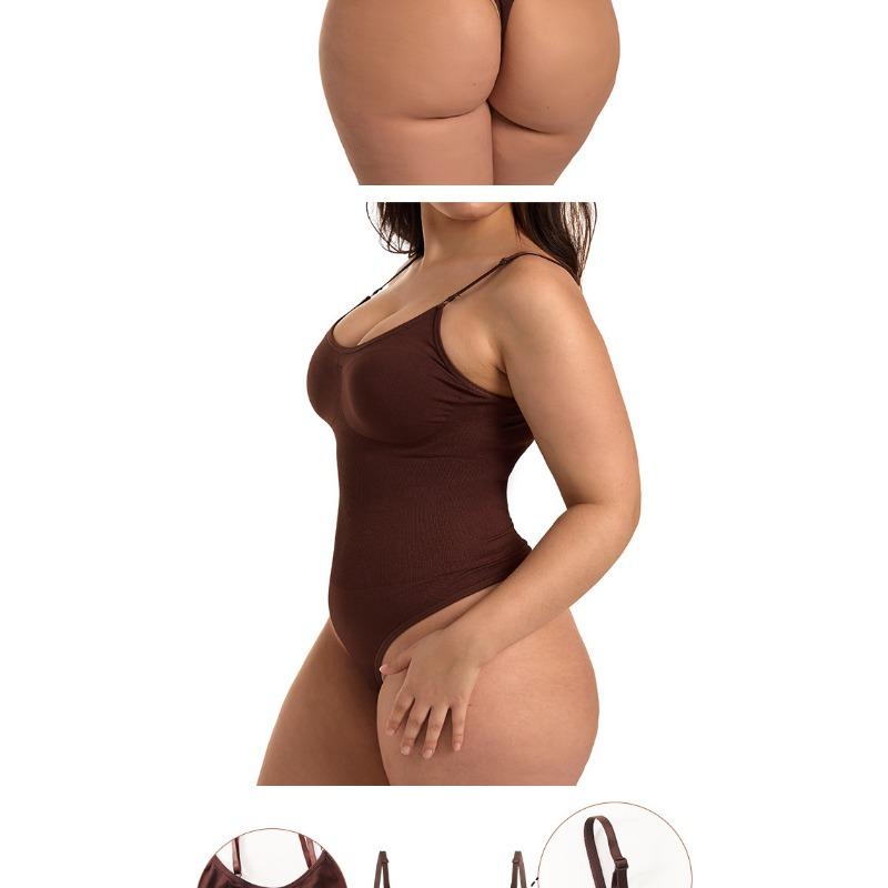 Seamless Shapewear Bodysuit Tummy Control Butt Lifting Plus Size Sling Thong Bodyshaper