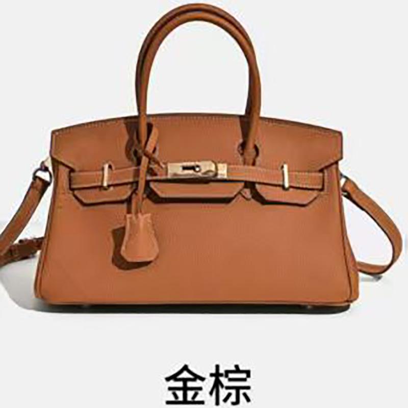 Top Layer Cowhide Crossbody Bag Retro Bronze Color Multifunctional Daily Matching High-Grade Single-Shoulder Design Womens Bag