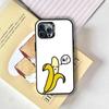 Banana Man Cute Phone Case For iPhone 17,16,15,14,13,12,11 Plus,Pro Max,XS,Colorful Silver Phone Case Funda Cover