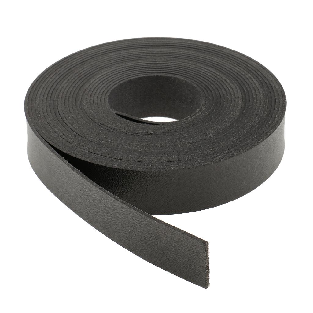 2x Leather Cord, Flat Strap, Belt Leather, Strip - 5 Meters 20mm