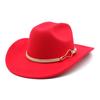 Vintage Men'S Wool Cowboy Hat Western Cowboy Hat Women'S Top Hat Jazz Hat Felt Hat