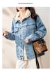 2025 Damen Europäischer Stil Locker Kurz Jeansjacke - Tiefblau Frühjahrsedition