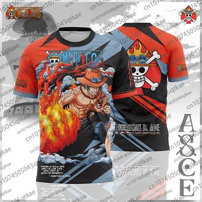T-shirt Anime One Piece Luffy Zoro Stampa 3D Abbigliamento Unisex T-shirt Streetwear Estate Manica Corta Sportiva Bandai Cosplay T-shirt