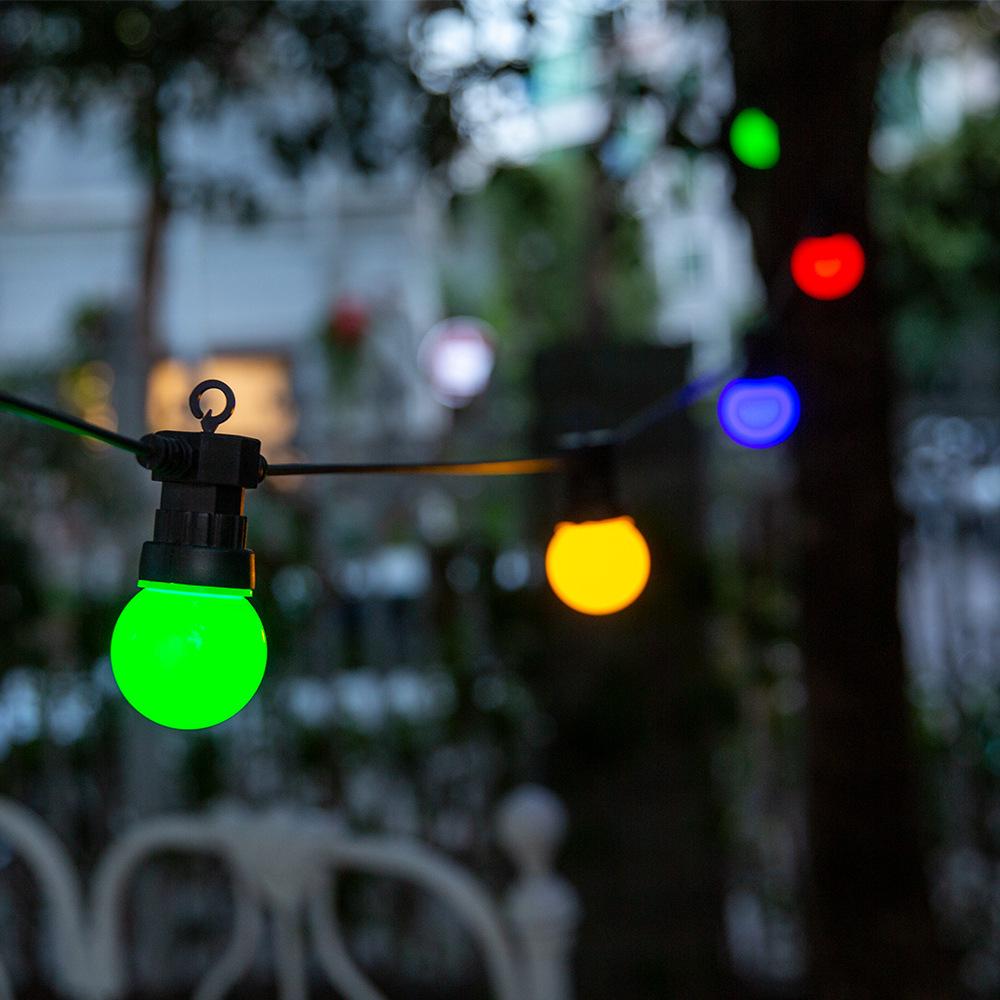 G50 Waterproof LED Solar String Lights for Outdoor Camping, Tents, and Courtyard Decoration.
