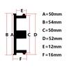 4PCS SPORT Logo 54MM(52mm-50mm) Car Wheels Rim Hub Cap Auto Car Wheel Center Caps Hubcap Dust-proof Cover Black Chrome