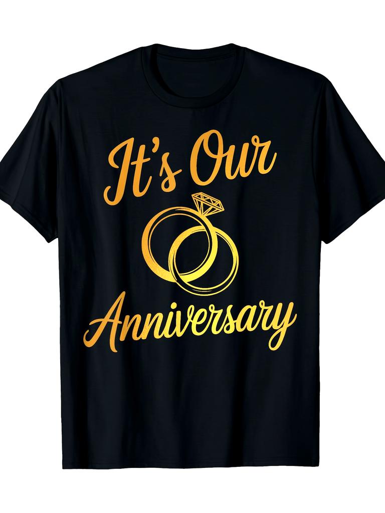 Plus Size, Women's Plus-size T-shirt, Size 0XL-5XL, Our Anniversary Married Couple Husband Wife Shirt 180g 100% T-Shirt