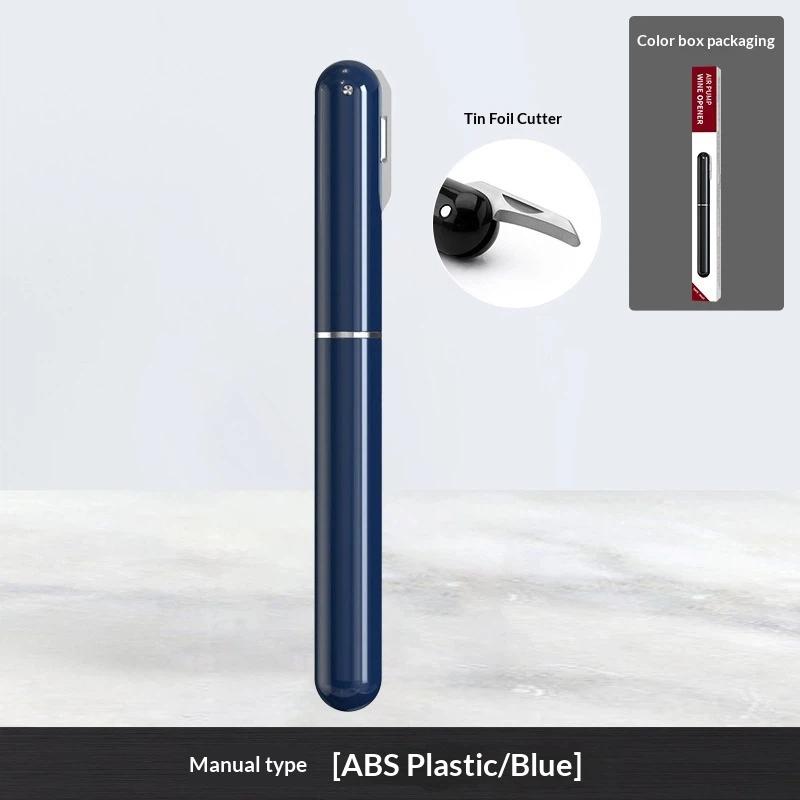 2-in-1 Luftpumpe Weinöffner Tragbar Stiftform ABS-Kunststoff Stift Luftdruck Rotwein Korkenzieher Küchenwerkzeuge Zubehör