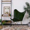 2 Handmade Green Buffalo Leather Butterfly Chair Lounge Relax ArmChair HomeDécor