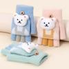 Winter Children's Thermal Gloves Knitted Half-finger Flip Cute Cartoon Bear Boys and Girls Elementary School Students Writing Gloves