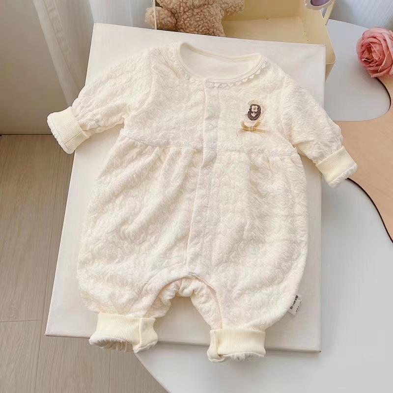 Stylish Baby Girl Romper: Trendy Double-Layer Onesie for Spring/Autumn