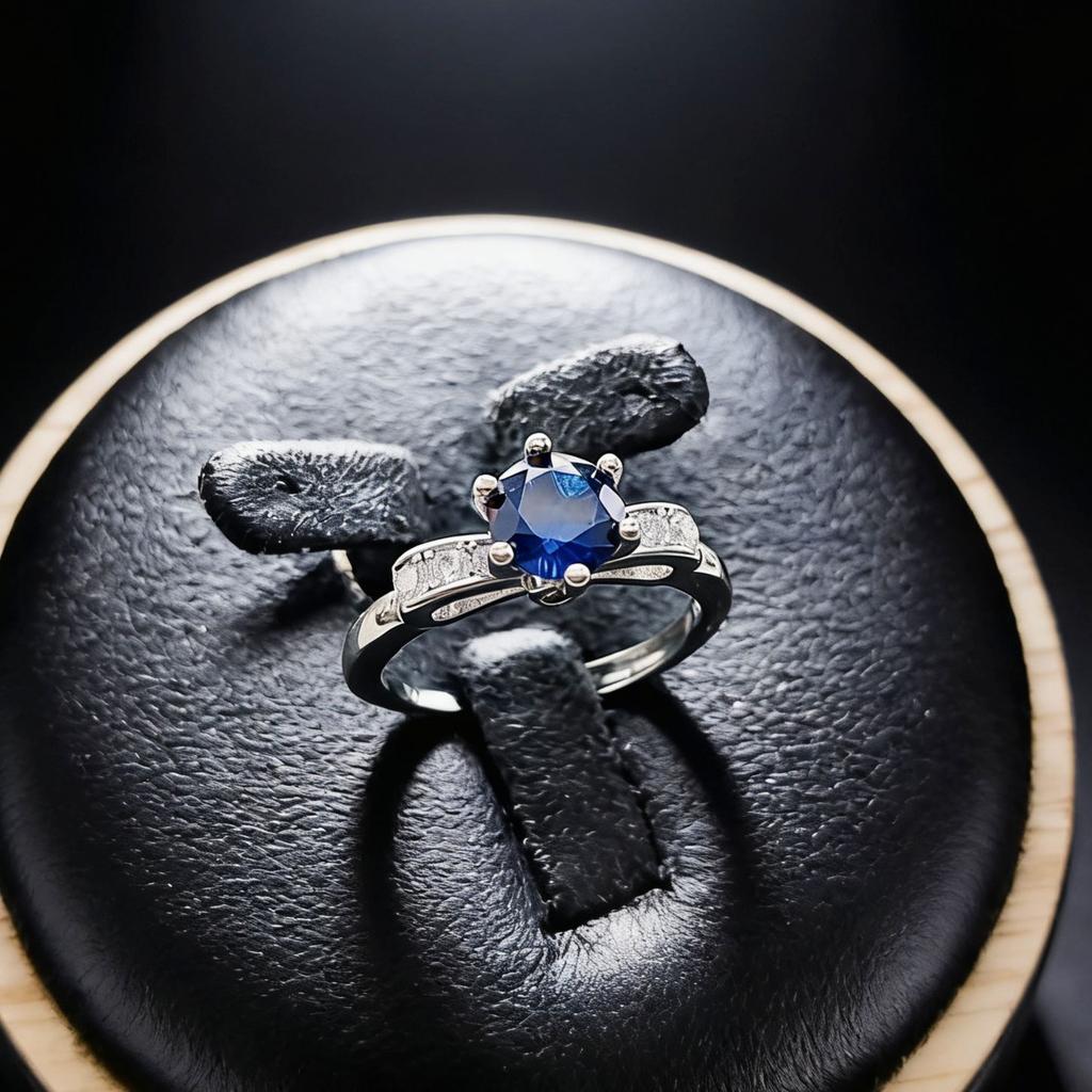 Jewelry Simulation Sapphire Ruby Bow Six-Claw Ring One Carat Emerald Ring Women