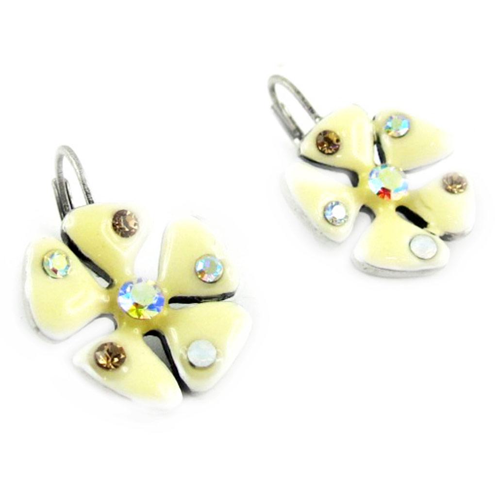 Les Trésors De Lily [E0552] - Designer-Ohrhänger 'Mimosas' Beige