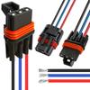 3 Pack Polaris Bus Bar Connectors – Pulse Bar Power Plug Harness for Ranger XP 1000 / RZR / RS1 / General 2018–2025 (Black Blue Red)
