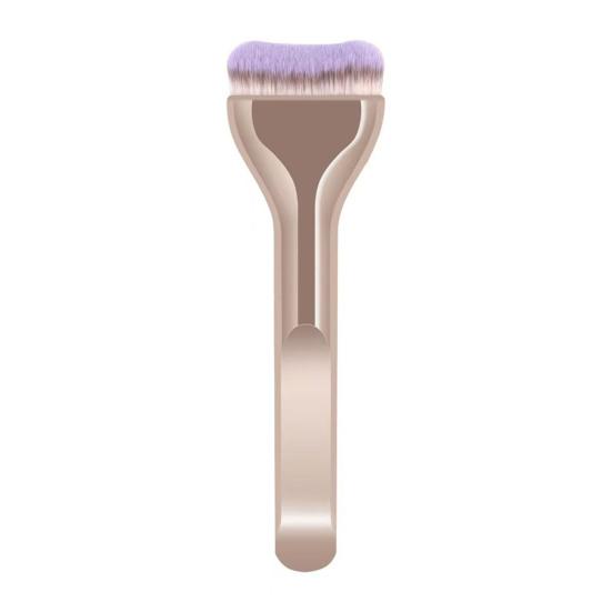 

Foundation Brush with Long Handle Flat Top Synthetic Bristles Liquid Makeup Brush Professional Facial Mud Applicator Kabuki Brush