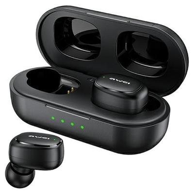 Awei Headphones Bluetooth 5.1 T13 Pro Tws+ Docking Station Black/Black