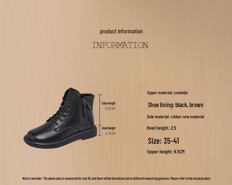 2025 Autumn Vintage Leather Women's Martin Boots with Dual Zippers - Korean Style, Flat Bottom Casual Shoes